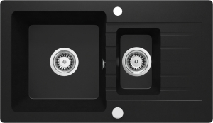 Zlewozmywak granitowy 1.5-komorowy z ociekaczem Deante Zorba ZQZ N513