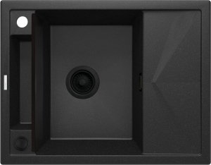 Zlewozmywak granitowy magnetyczny 1-komorowy z ociekaczem Deante Magnetic ZRM G11A