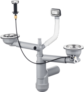 Syfon do zlewozmywaka granitowego 1.5- i 2-komorowego - Space-Saver Deante Space-Saver Lux ZXY 9912