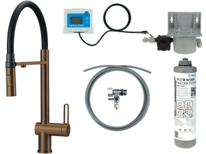 Bateria kuchenna z zestawem do filtracji wody
 z elastyczną wylewką Deante Magnetic BRMFC75M