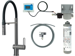 Bateria kuchenna z zestawem do filtracji wody
 z elastyczną wylewką Deante Magnetic BRMFD75M