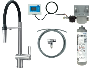 Bateria kuchenna z zestawem do filtracji wody
 z elastyczną wylewką Deante Magnetic BRMFF75M