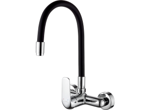 ELZA bateria zlewozmywakowa ścienna z elastyczną wylewką