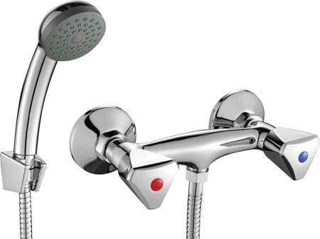 NORM bateria natryskowa ścienna z zestawem natryskowym