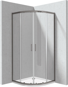 Kabina prysznicowa z brodzikiem półokrągła 90x90 cm Deante Funkia Evo KYPPD099P