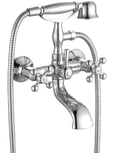 STILO bateria wannowa ścienna z zestawem natryskowym BKI_011D