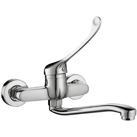 MADERA bateria zlewozmywakowa ścienna z dźwignią medyczną BQM_08MD