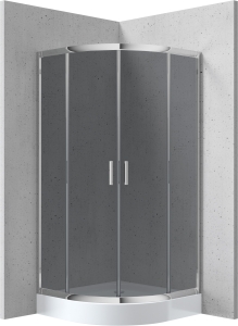 Kabina prysznicowa z brodzikiem półokrągła 90x90 cm Deante Funkia KYPZ451K