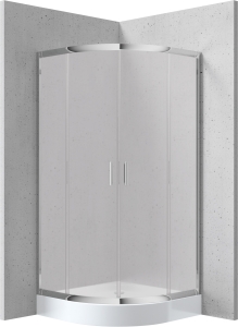 Kabina prysznicowa z brodzikiem półokrągła 90x90 cm Deante Funkia KYPZ651K