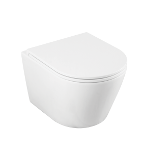 Nida CycleOn - miska ustępowa wisząca bezkołnierzowa biała z deską VMN_609S