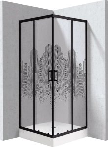 Kabina prysznicowa z brodzikiem kwadratowa 90x90 cm Deante Funkia KYCZ041K