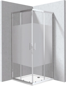 Kabina prysznicowa z brodzikiem kwadratowa 90x90 cm - wzór pas Deante Funkia Evo KYCP0E99P