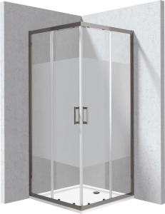 Kabina prysznicowa z brodzikiem kwadratowa 90x90 cm - wzór pas Deante Funkia Evo KYCPDE99P