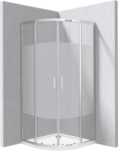 Kabina prysznicowa z brodzikiem półokrągła 90x90 cm - wzór pas Deante Funkia Evo KYPP0E99P