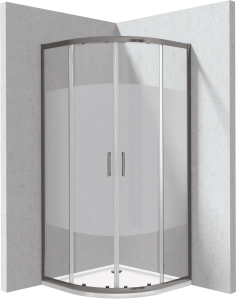 Kabina prysznicowa z brodzikiem półokrągła 80x80 cm - wzór pas Deante Funkia Evo KYPPDE88P