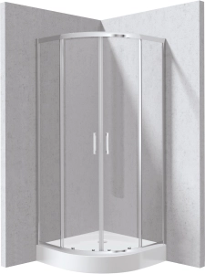 Kabina prysznicowa z brodzikiem półokrągła 90x90 cm Deante Funkia Evo KYPZ0099P