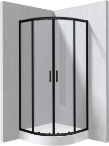 Kabina prysznicowa z brodzikiem półokrągła 90x90 cm Deante Funkia Evo KYPZN099P