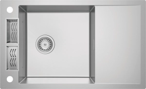 Zlewozmywak stalowy 1-komorowy z ociekaczem Deante Magnetic ZRM 0113