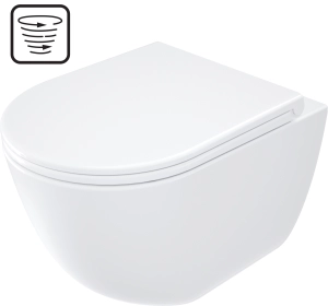 Miska WC z deską bezkołnierzowa - spłukiwanie wirowe Deante Arnika CGND6ZPW