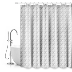 ZASŁONKA KOTARA PRYSZNICOWA 180x200cm tekstylna AWD02102092 srebrny